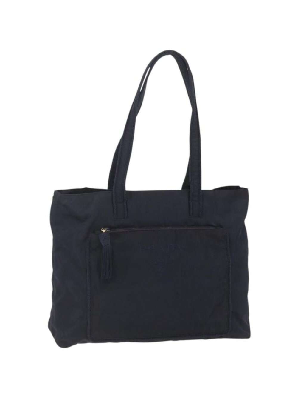PRADA Tote Bag Nylon Black Gold